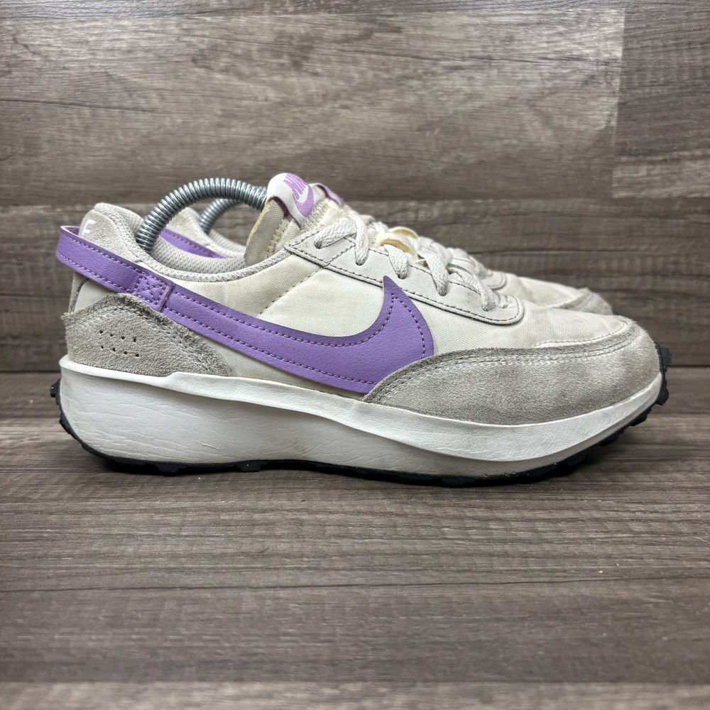 Nike Waffle Debut Gray Purple Womens US Size 6.5 DH9523-104 Running Shoes